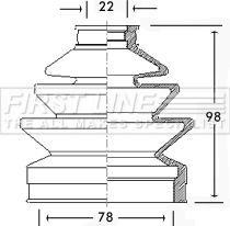 First Line FCB2292 - Joint-soufflet, arbre de commande cwaw.fr