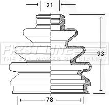 First Line FCB2253 - Joint-soufflet, arbre de commande cwaw.fr