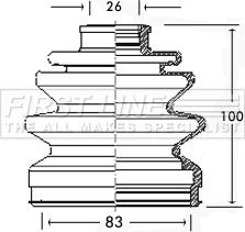 First Line FCB2268 - Joint-soufflet, arbre de commande cwaw.fr