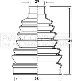 First Line FCB2284 - Joint-soufflet, arbre de commande cwaw.fr