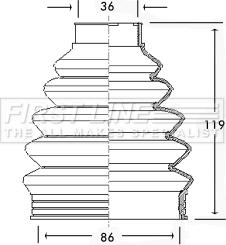 First Line FCB2280 - Joint-soufflet, arbre de commande cwaw.fr