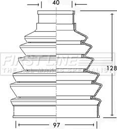 First Line FCB2282 - Joint-soufflet, arbre de commande cwaw.fr