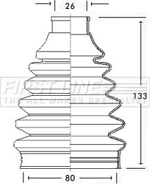 First Line FCB2224 - Joint-soufflet, arbre de commande cwaw.fr