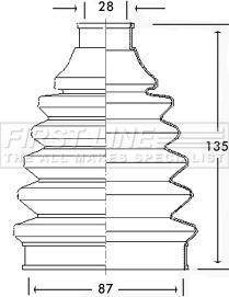 First Line FCB2223 - Joint-soufflet, arbre de commande cwaw.fr