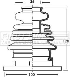 First Line FCB2714 - Joint-soufflet, arbre de commande cwaw.fr