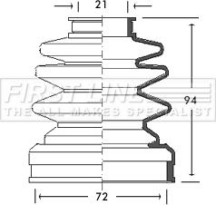 First Line FCB2711 - Joint-soufflet, arbre de commande cwaw.fr