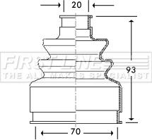 First Line FCB2783 - Joint-soufflet, arbre de commande cwaw.fr