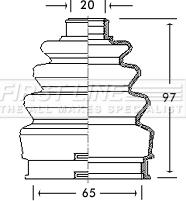 First Line FCB2739 - Joint-soufflet, arbre de commande cwaw.fr