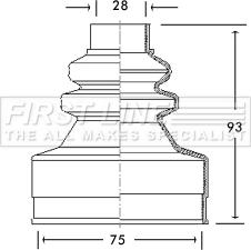 First Line FCB2738 - Joint-soufflet, arbre de commande cwaw.fr