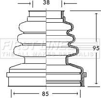 First Line FCB2737 - Joint-soufflet, arbre de commande cwaw.fr