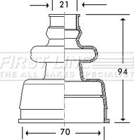 First Line FCB2776 - Joint-soufflet, arbre de commande cwaw.fr