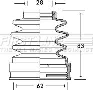 First Line FCB2771 - Joint-soufflet, arbre de commande cwaw.fr