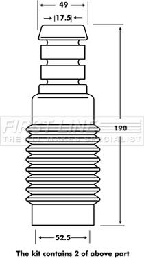 First Line FPK7069 - Butée élastique, suspension cwaw.fr