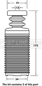First Line FPK7039 - Kit de protection contre la poussière, amortisseur cwaw.fr
