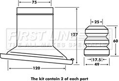 First Line FPK7105 - Kit de protection contre la poussière, amortisseur cwaw.fr