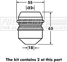 First Line FPK7119 - Butée élastique, suspension cwaw.fr