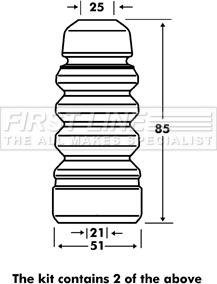 First Line FPK7113 - Butée élastique, suspension cwaw.fr