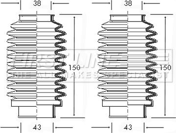 First Line FSG3000 - Jeu de joints-soufflets, direction cwaw.fr