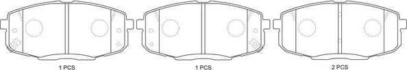 FIT FP0001 - Kit de plaquettes de frein, frein à disque cwaw.fr