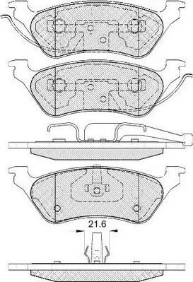 FIT FP0858 - Kit de plaquettes de frein, frein à disque cwaw.fr