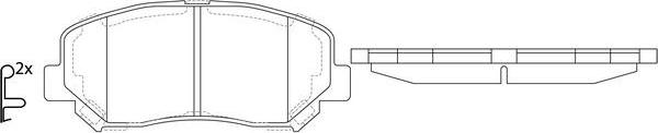 FIT FP1623 - Kit de plaquettes de frein, frein à disque cwaw.fr