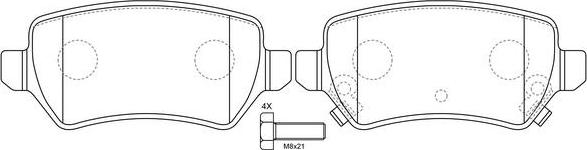 FIT FP1362 - Kit de plaquettes de frein, frein à disque cwaw.fr