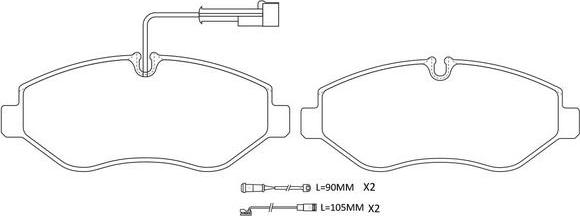 FIT FP1316E - Kit de plaquettes de frein, frein à disque cwaw.fr