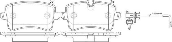 FIT FP1386E - Kit de plaquettes de frein, frein à disque cwaw.fr