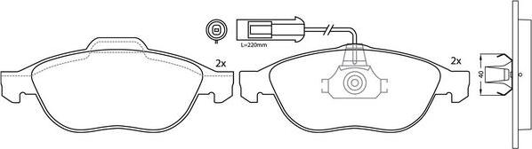 FIT FP1295E - Kit de plaquettes de frein, frein à disque cwaw.fr