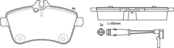 FIT FP1243E - Kit de plaquettes de frein, frein à disque cwaw.fr