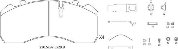 FIT FP1205 - Kit de plaquettes de frein, frein à disque cwaw.fr