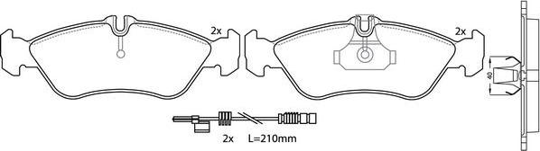 FIT FP1227E - Kit de plaquettes de frein, frein à disque cwaw.fr