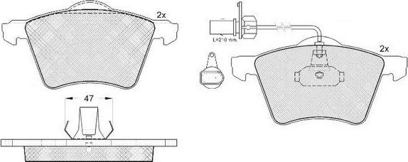 FIT FP3271E - Kit de plaquettes de frein, frein à disque cwaw.fr