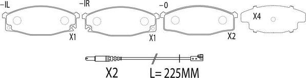 FIT FP2107E - Kit de plaquettes de frein, frein à disque cwaw.fr