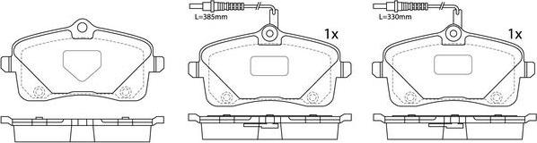 FIT FP2343E - Kit de plaquettes de frein, frein à disque cwaw.fr