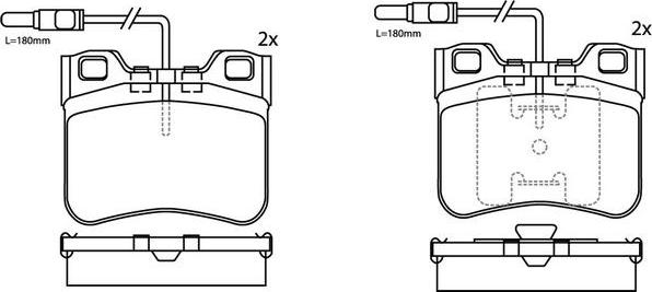 FIT FP2326E - Kit de plaquettes de frein, frein à disque cwaw.fr