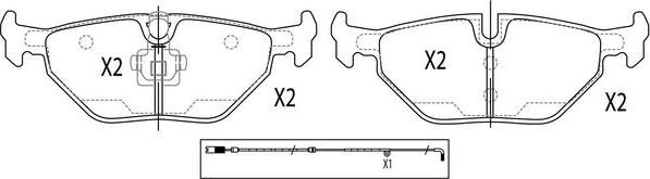 FIT FP2251E - Kit de plaquettes de frein, frein à disque cwaw.fr