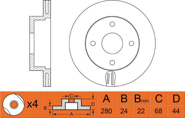 BENDIX 521193 - Disque de frein cwaw.fr