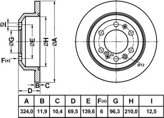 FIT FR1041 - Disque de frein cwaw.fr