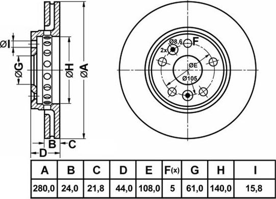 FIT FR1005V - Disque de frein cwaw.fr