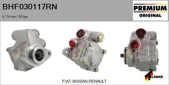 FLAMAR BHF030117RN - Pompe hydraulique, direction cwaw.fr