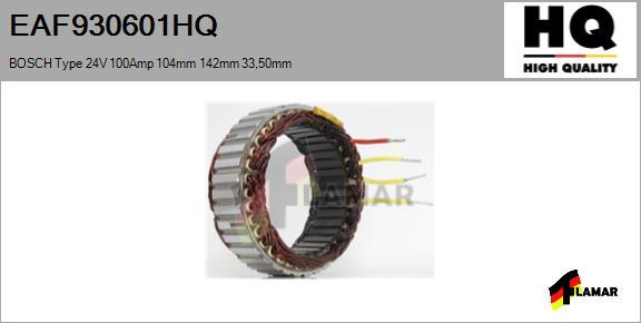 FLAMAR EAF930601HQ - Stator, alternateur cwaw.fr