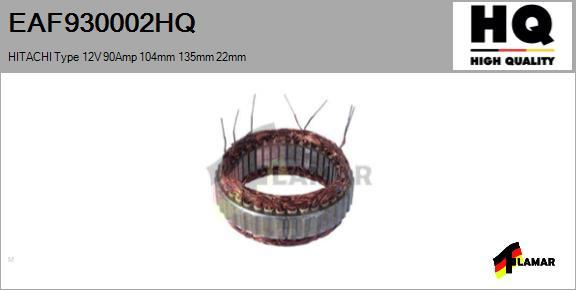 FLAMAR EAF930002HQ - Stator, alternateur cwaw.fr