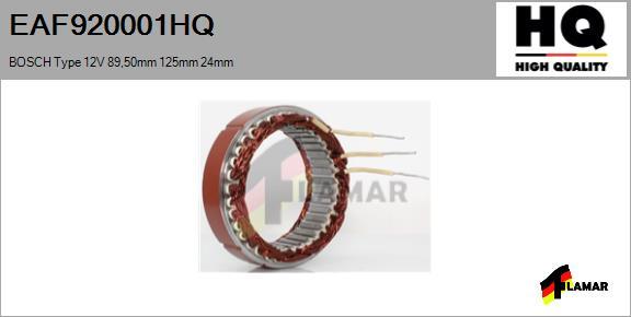 FLAMAR EAF920001HQ - Stator, alternateur cwaw.fr