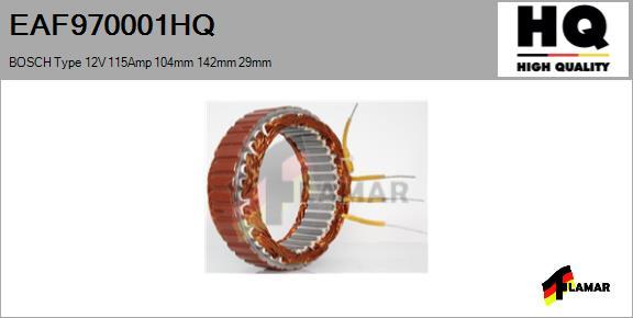 FLAMAR EAF970001HQ - Stator, alternateur cwaw.fr