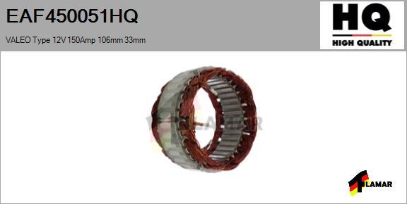 FLAMAR EAF450051HQ - Stator, alternateur cwaw.fr