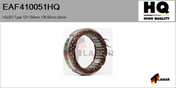 FLAMAR EAF410051HQ - Stator, alternateur cwaw.fr