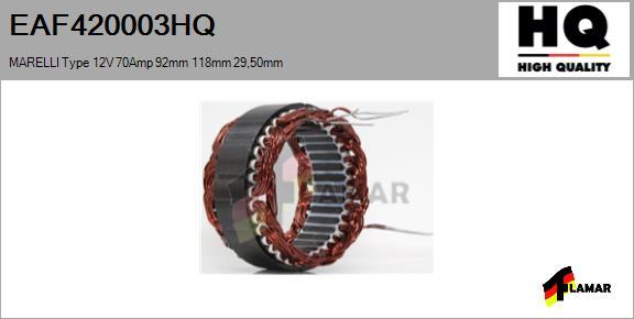 FLAMAR EAF420003HQ - Stator, alternateur cwaw.fr