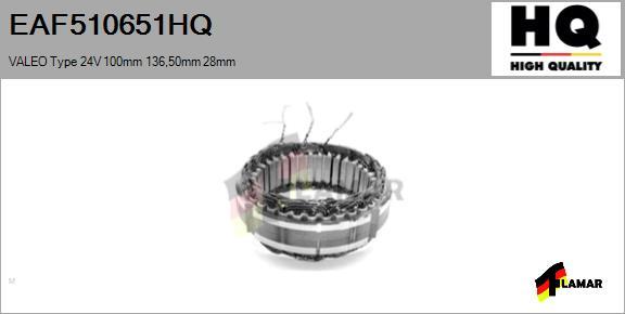 FLAMAR EAF510651HQ - Stator, alternateur cwaw.fr