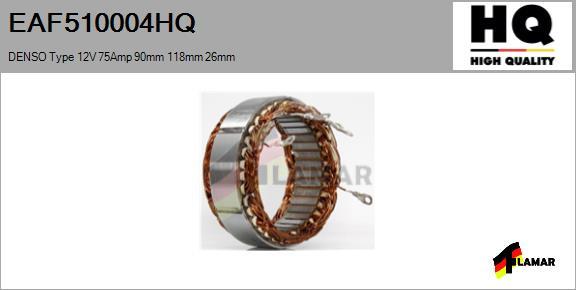 FLAMAR EAF510004HQ - Stator, alternateur cwaw.fr